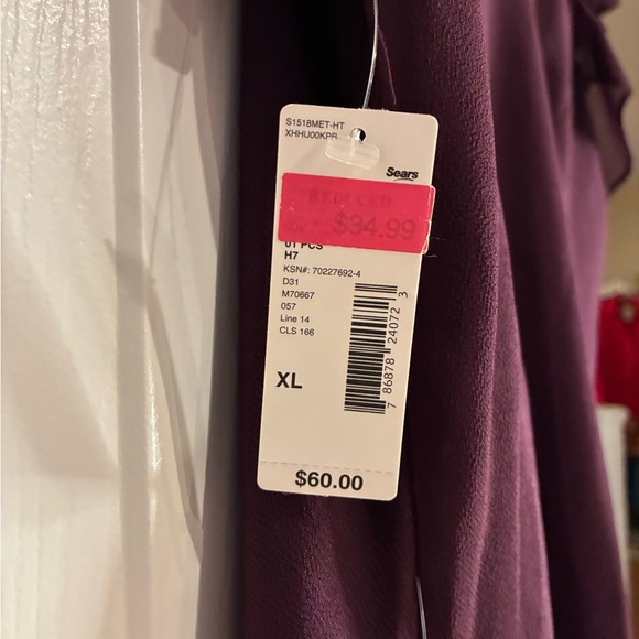 Metaphor Plum Ruffle Sleeve Blouse - Picture 6 of 10